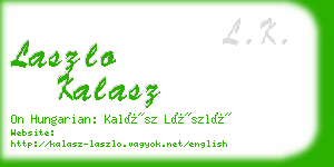 laszlo kalasz business card